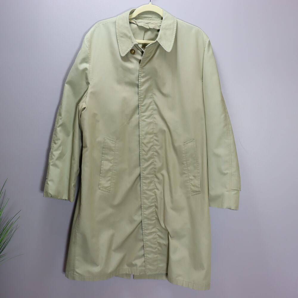 Neiman‎ Marcus Size 38 Lightweight Raincoat Trench Coat Neutral Beige Classic